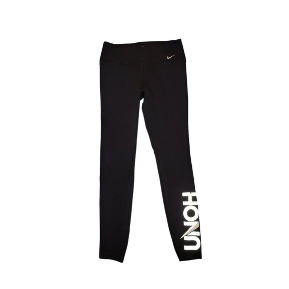 Nike Dri-Fit Black Leggings With UNOH Print Womens‎ M workout running comfort - Picture 1 of 6